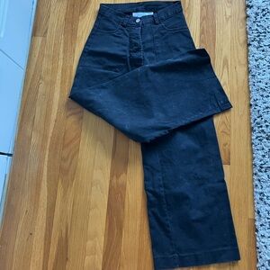 Loup Black wide crop pants size XS